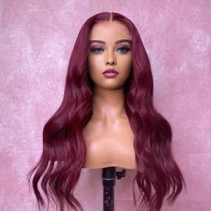 Alternative view of Burgundy 99J Lace Front Wigs