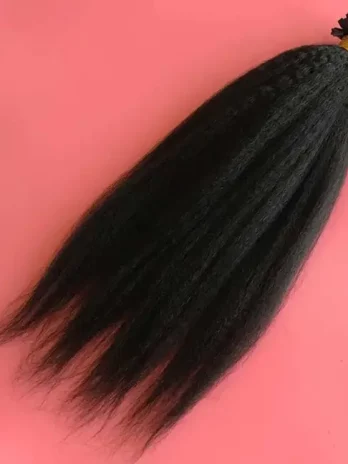 Kinky Straight U Nail Tip In Hair Extensions