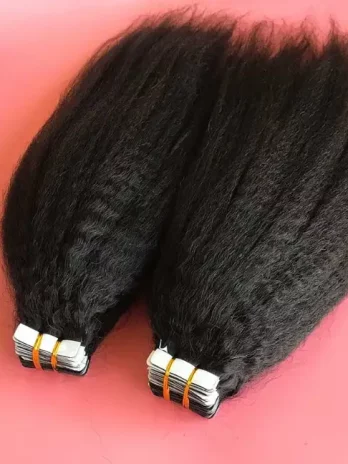 Kinky Straight Tape Hair Extensions For Black Women
