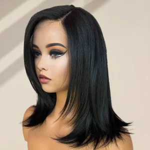 Alternative view of Short bob Black Lace Front Wigs