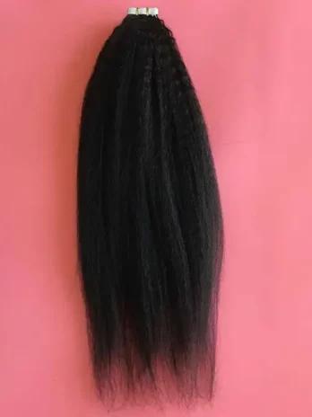 Kinky Straight Tape Hair Extensions For Black Women