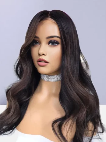 Highlight Brown Wave Lace Front Wigs