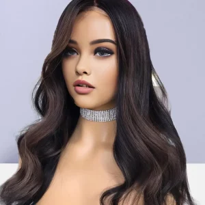 Highlight Brown Wave Lace Front Wigs