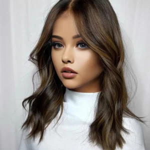 Alternative view of Highlight Brown Wave Lace Front Wigs