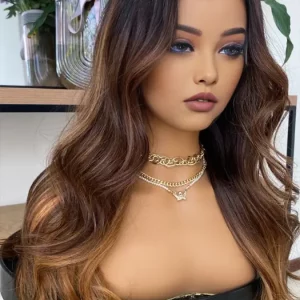 Alternative view of Ombre Brown Lace Front Wigs